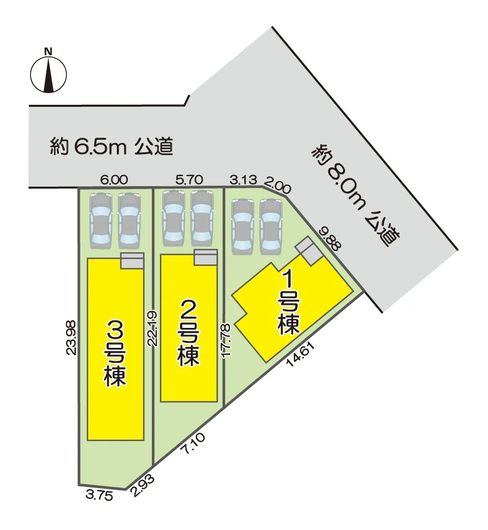 📍南区南野に新築3棟が販売スタート！